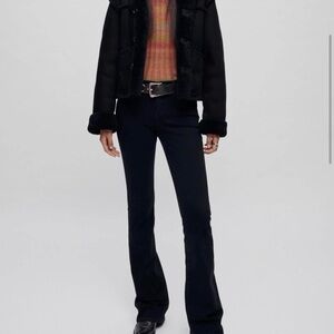 Re/Done Black Flare Denim Pants